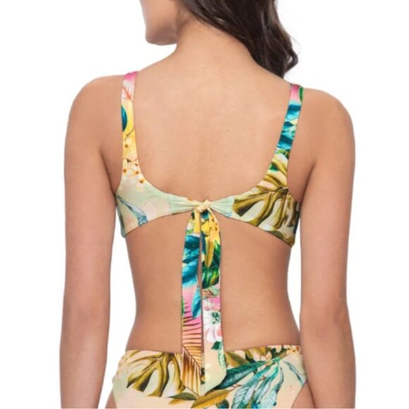 NWT PilyQ Drew Reversible Knot Bikini Top in Oasis - Picture 4 of 5
